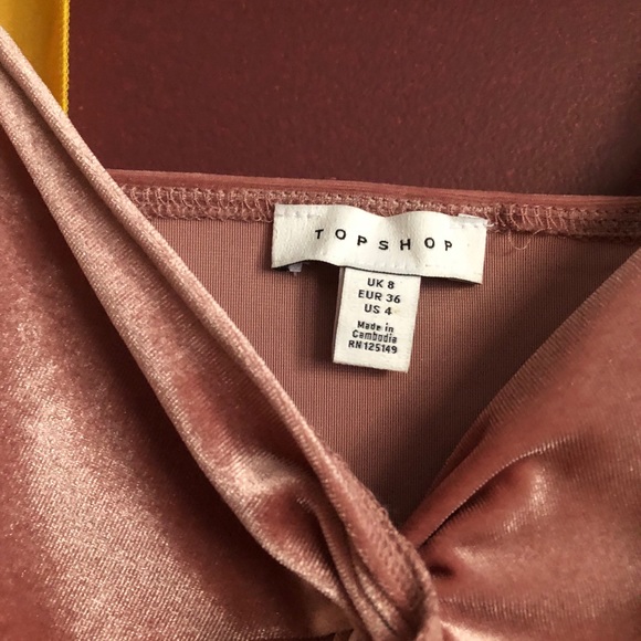 Topshop Pink Velvet Bodysuit - Picture 3 of 3